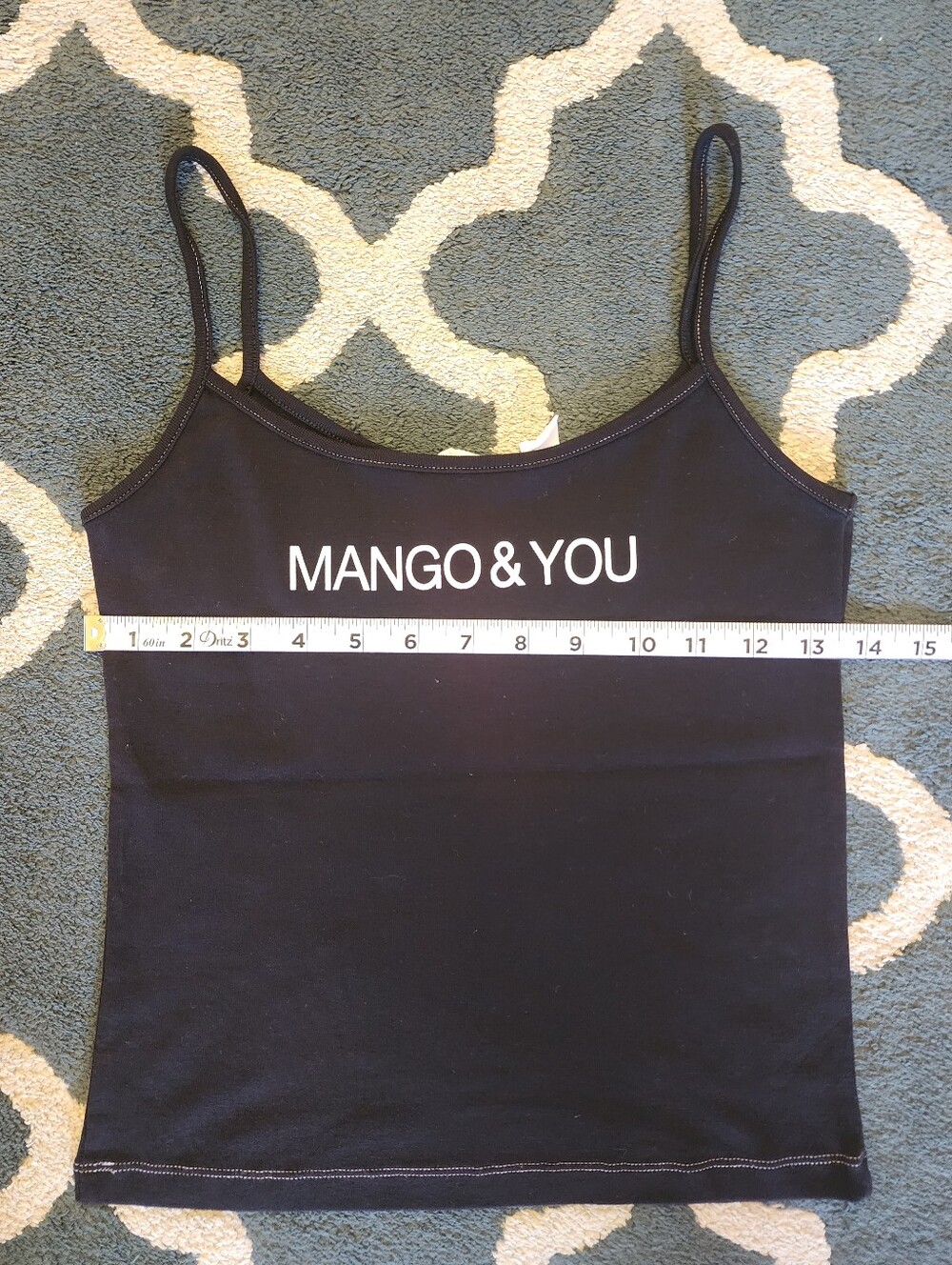 Mango Black Spaghetti Strap Tank Top